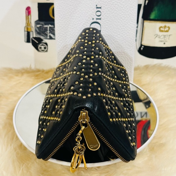 πCHRISTIAN DIOR STUDS Long Zippy Wallet w/Dior Charm & Box - Picture 8 of 12